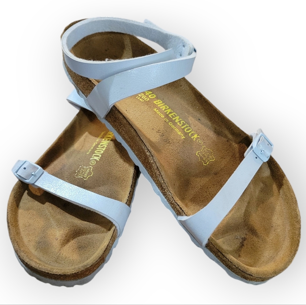 Birkenstock Daloa Footbed Sandals, Size 10/40, Baby Blue